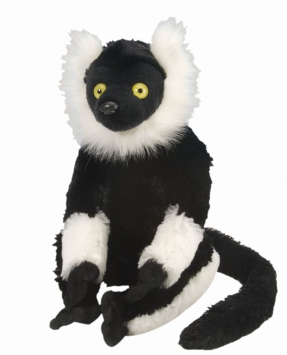 Maskotka lemur wari 30 cm marki Wild Republic – czarno-biały pluszowy lemur z puszystym futerkiem