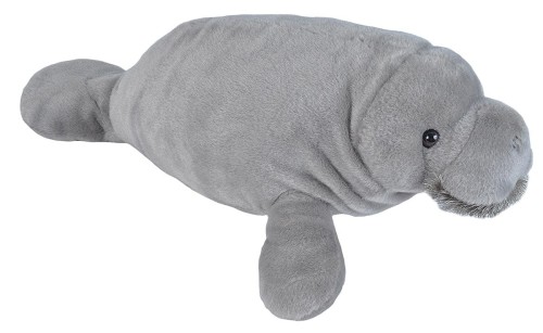 Maskotka manat rzeczny 45 cm marki Wild Republic – duży pluszowy szary manat z charakterystycznym okrągłym ogonem