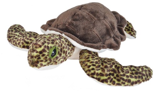 Maskotka zielony żółw morski 30 cm marki Wild Republic – pluszowy egzotyczny gad z piękną miękką skorupą i płetwami do pływania