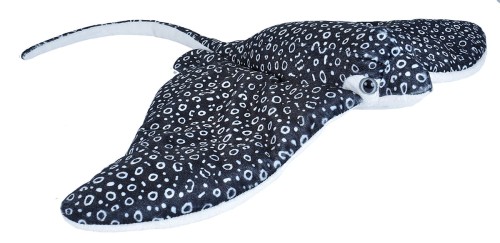 Maskotka płaszczka orleń cętkowany 30 cm marki Wild Republic – pluszowa płaska ryba morska w piękne białe kropki