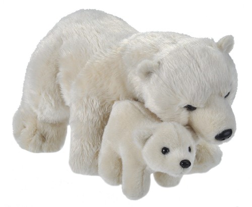 Mom and Baby Polar Bear - Wild Republic - misie polarne maskotka pluszowa_19441