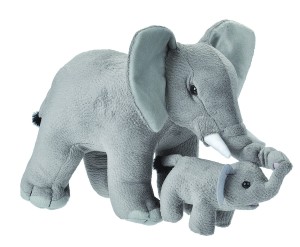 Mom and Baby Elephant - Wild Republic - słoń 38 cm, maskotka pluszowa