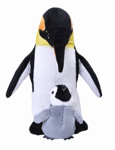 Maskotka pluszowa Pingwin Cesarski Mama i Dziecko Wild Republic 38 cm