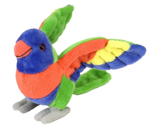 Kolorowa papuga lorysa 20 cm maskotka - Wild Republic mini