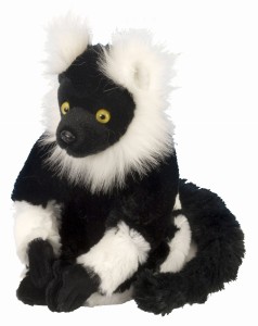 Black White Ruffed Lemur mini - Wild Republic - lemur wari 20 cm, maskotka pluszowa