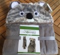 Koala kocyk z kapturkiem dla dzieci polarowy Noxxiez zapakowany