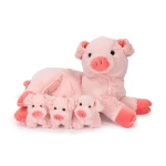 Plush Family Mama Pig with 3 Babies - Cozy Noxxiez - mama świnka z 3 młodymi świnkami