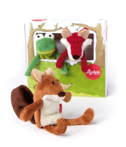 Zwierzęta leśne zestaw pacynek na palce dla dzieci 6m+ sigikid