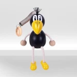 Raven - Krokido - drewniany kruk na sprężynie