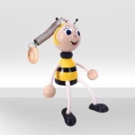 Bee - Krokido - drewniana pszczoła na sprężynie