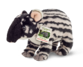 Czarno-biały pluszowy młody tapir 24cm w jasne paski i kropki maskotka premium Hermann Teddy Collection