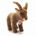 Szarobrązowy pluszowy koziorożec 26cm z wielkimi zakrzywionymi rogami maskotka premium Hermann Teddy Collection