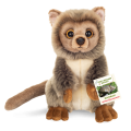 Szaro-brązowy pluszowy lemur myszaty 21cm z długim puszystym ogonem maskotka premium Hermann Teddy Collection