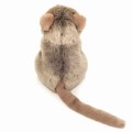 Szaro-brązowy pluszowy lemur myszaty z długim puszystym ogonem maskotka premium Hermann Teddy Collection od tyłu