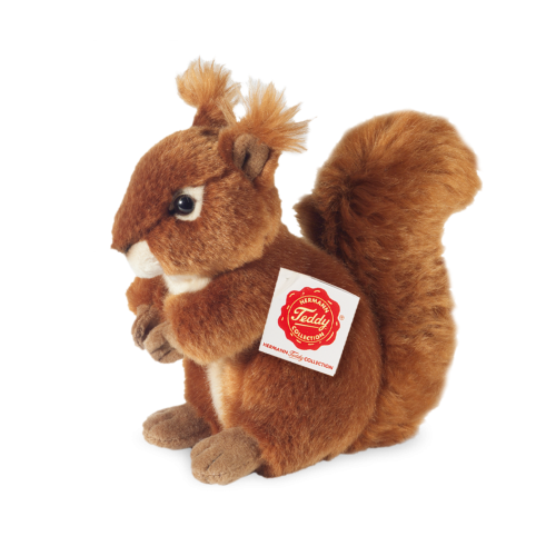 Rudopomarańczowa pluszowa wiewiórka 17cm z puszystym ogonem maskotka premium Hermann Teddy Collection