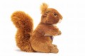 Rudopomarańczowa pluszowa wiewiórka z puszystym ogonem maskotka premium Hermann Teddy Collection bokiem