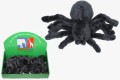 Czarno-szare maskotki pluszowe tarantule Cornelissen w pudełku