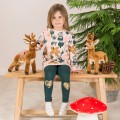 Rudobrązowy pluszowy kozioł sarny z porożem maskotka premium Hermann Teddy Collection z dzieckiem