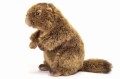 Brązowy pluszowy świstak 20cm w pozycji siedzącej bokiem maskotka premium Hermann Teddy Collection