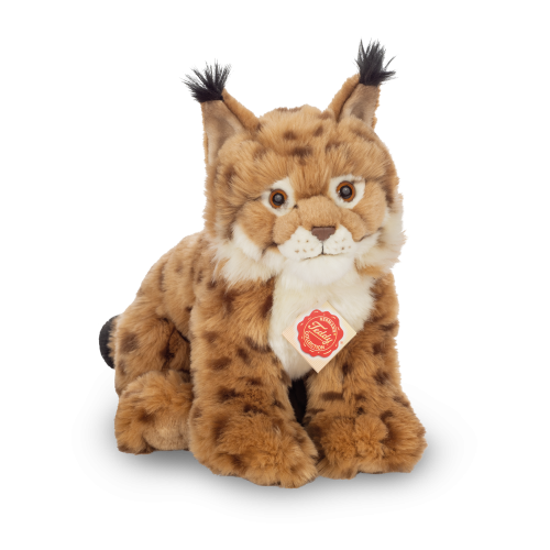 Cętkowany pluszowy ryś 26cm z pędzelkami na uszach maskotka premium Hermann Teddy Collection