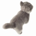 Szary pluszowy kot kartuski 20cm stojący maskotka premium Hermann Teddy Collection od tyłu