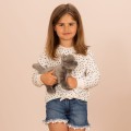 Szary pluszowy kot kartuski 20cm stojący maskotka premium Hermann Teddy Collection z dzieckiem