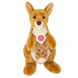 Kangaroo with baby - Hermann Teddy Collection - kangur rudy 30 cm, maskotka pluszowa