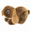 Maskotka królika baranka z miękkiego brązowego pluszu siedzący luksusowy pluszak Teddy Hermann