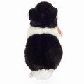 Czarno-biały pluszowy królik 23cm z długimi uszami maskotka premium Hermann Teddy Collection od tyłu