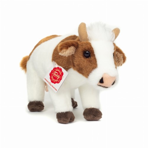 Biało-brązowa łaciata pluszowa krowa 23cm maskotka premium Hermann Teddy Collection