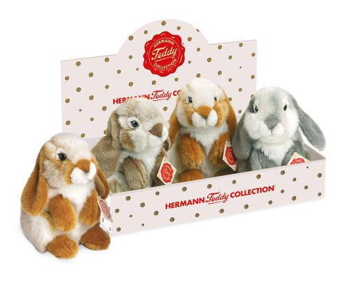 Pluszowe króliki kłapouche 19cm z długimi uszami maskotka premium Hermann Teddy Collection