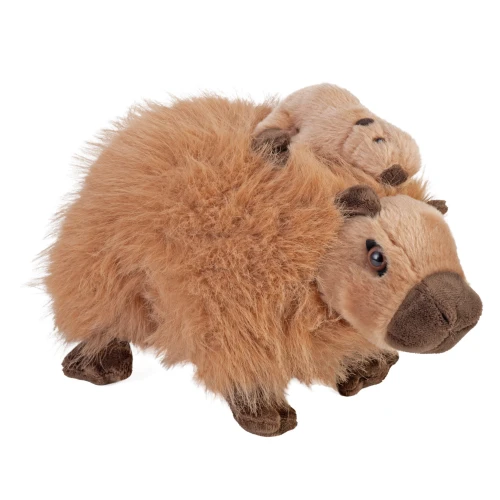 Pluszowa maskotka kapibara mama z przymocowanym młodym Wild Republic 23 cm