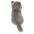 Szary pluszowy kot kartuski 20cm o gładkim futerku maskotka premium Hermann Teddy Collection od tyłu