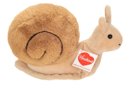 Jasnobrązowy pluszowy ślimak 20cm z beżową muszlą maskotka premium Hermann Teddy Collection