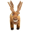 Jeleń 30 cm zbliżenie na oczy i poroże maskotka premium - Hermann Teddy Collection